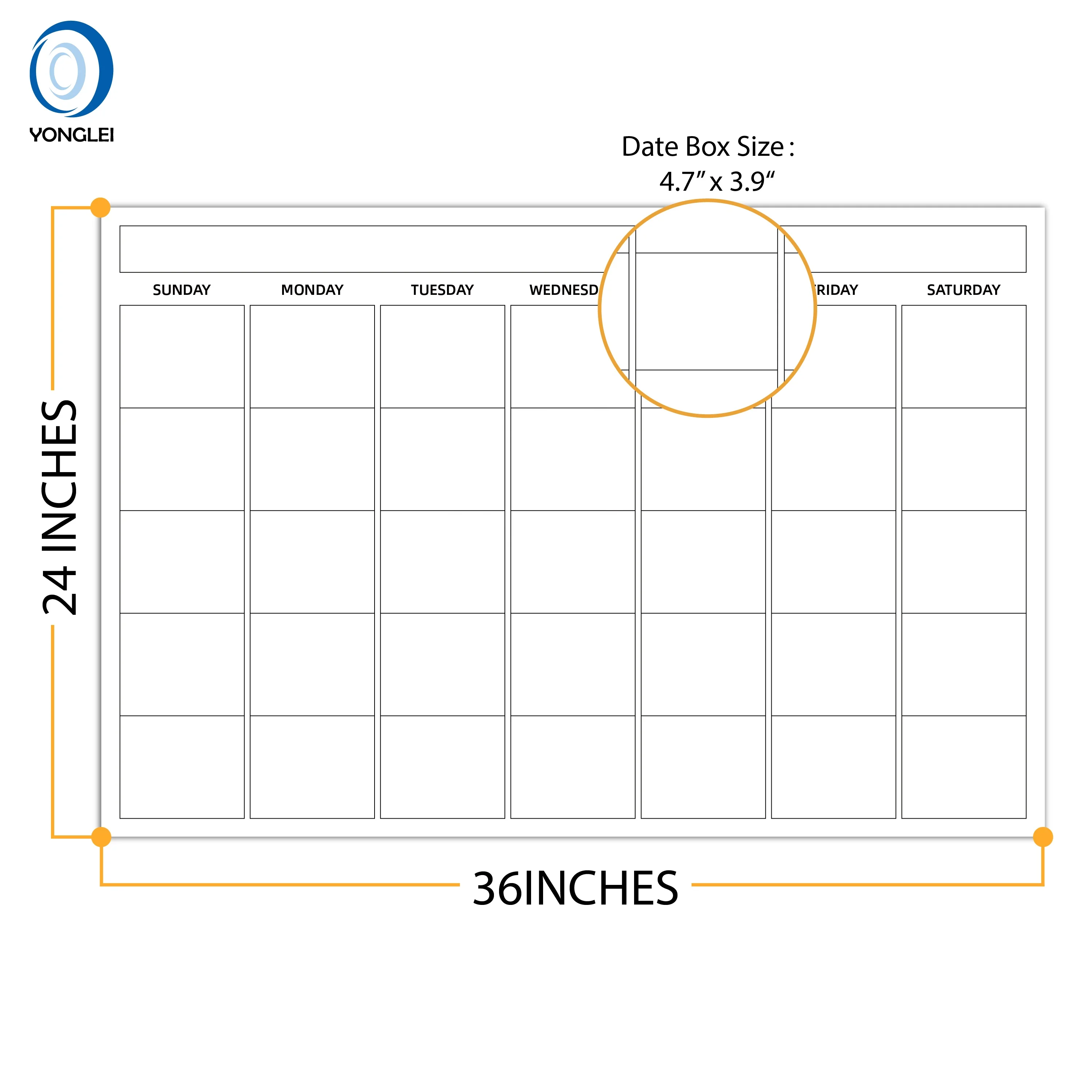
024-3A2 Nanotechnology dry erase monthly planner calendar reusable wall calender printing 
