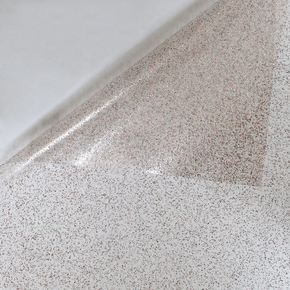 
Waterproof PVC Transparent PVC Sheet Plastic Film Soft Tablecloth Roll Rainbovv Glitter 