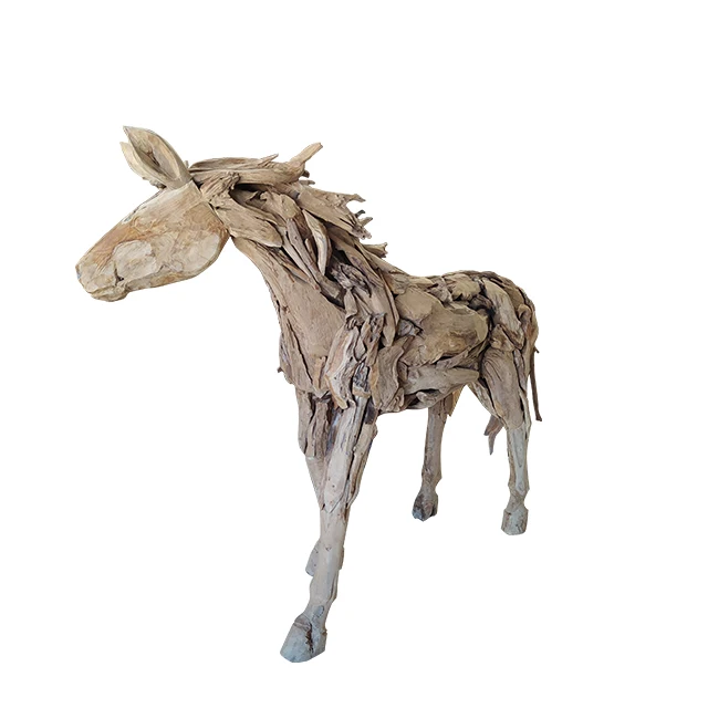 
Horse Wooden Art Root Handicraft for Home Decoration 