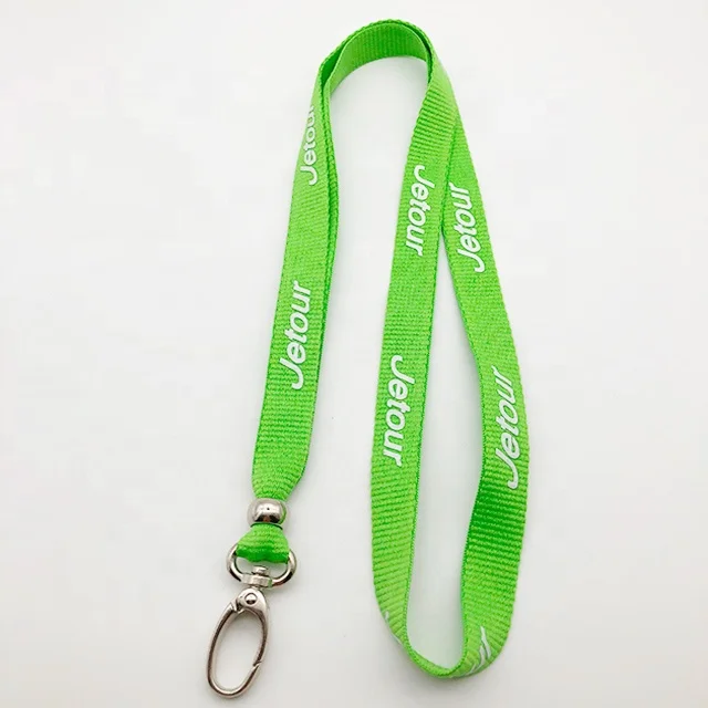 
Customized fashionable silk screen printing flat polyester lanyard 