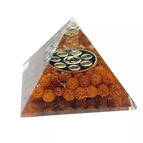 wholesale orgone sri yantra  pyramid /orgonite quartz point copper stone pyramid:reiki healing stone:shri yantra pyramid:emf