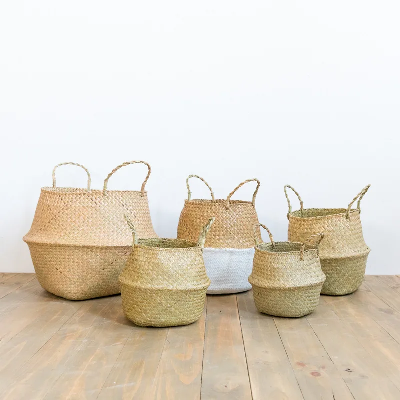 100% Экологичная корзина для морской травы/ваза травы/корзина живота из травы с новым дизайном и самой дешевой ценой от ECO2GO Вьетнам