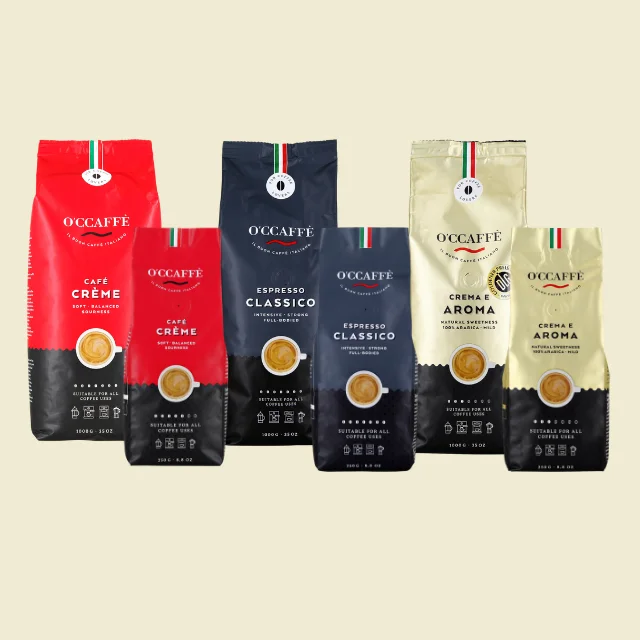 High Quality Occaffe Intense Flavour 100% Arabica Italian Espresso Coffee Beans For Coffee Machine