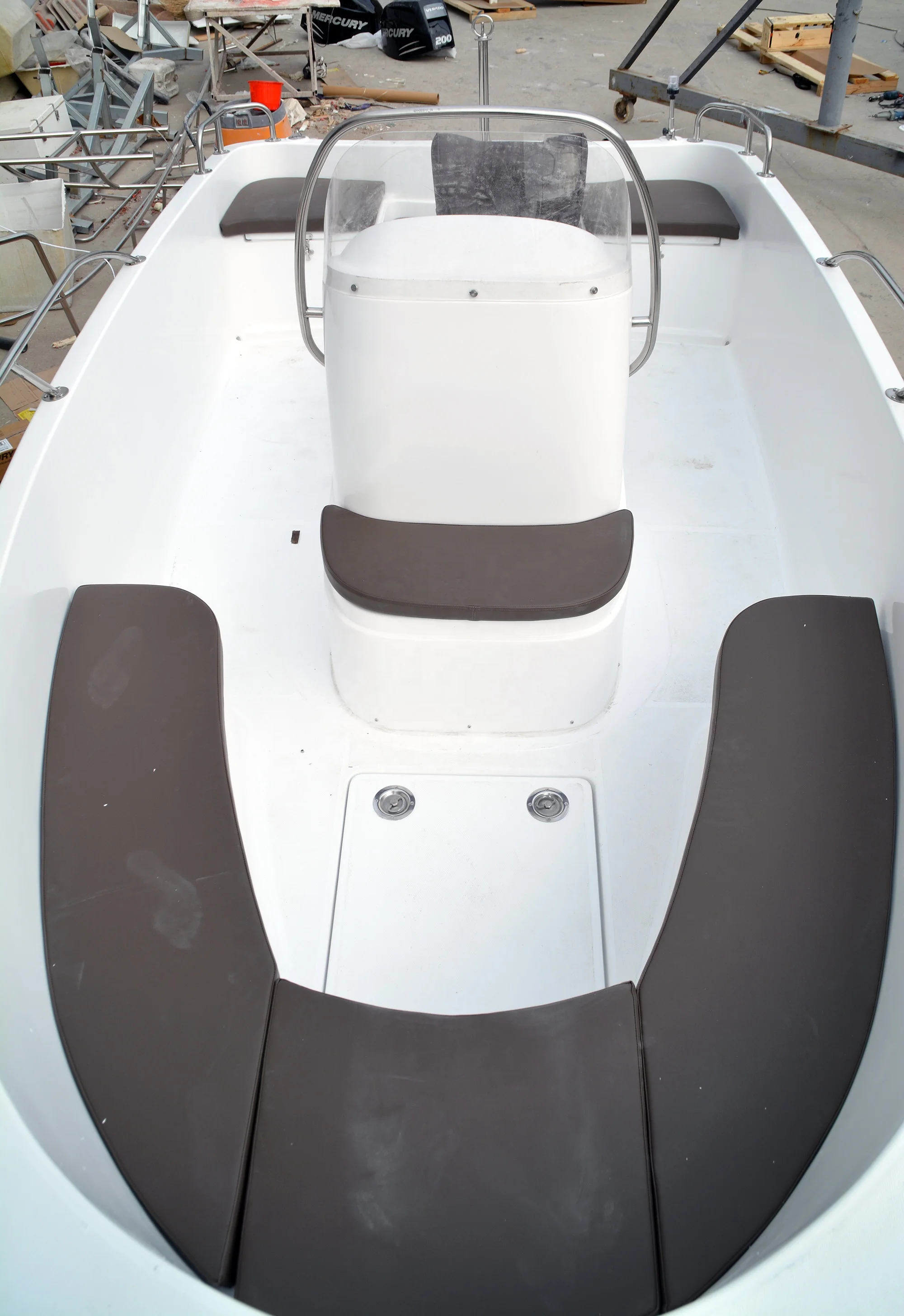 
Classic double hull XM580 fiberglass boat for fishing leisure speed sport boating high speed 