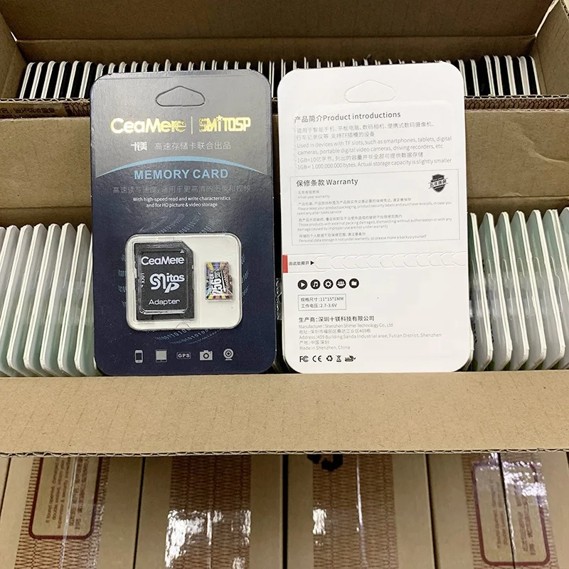 Ceamere Classic Colorful Pattern Micro Memory Mini TF Kort Class 10 Carte Memoire Card 2GB 4GB 8GB 16GB 32GB 64GB 256GB SD-Kort