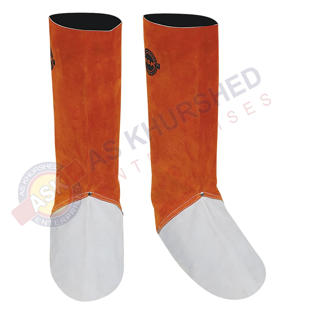 Welding Leg Guard Leather Welder Protection Safety Work Band Cow Split Protective Clothing Welding Foot Leg Guard Welder Cover