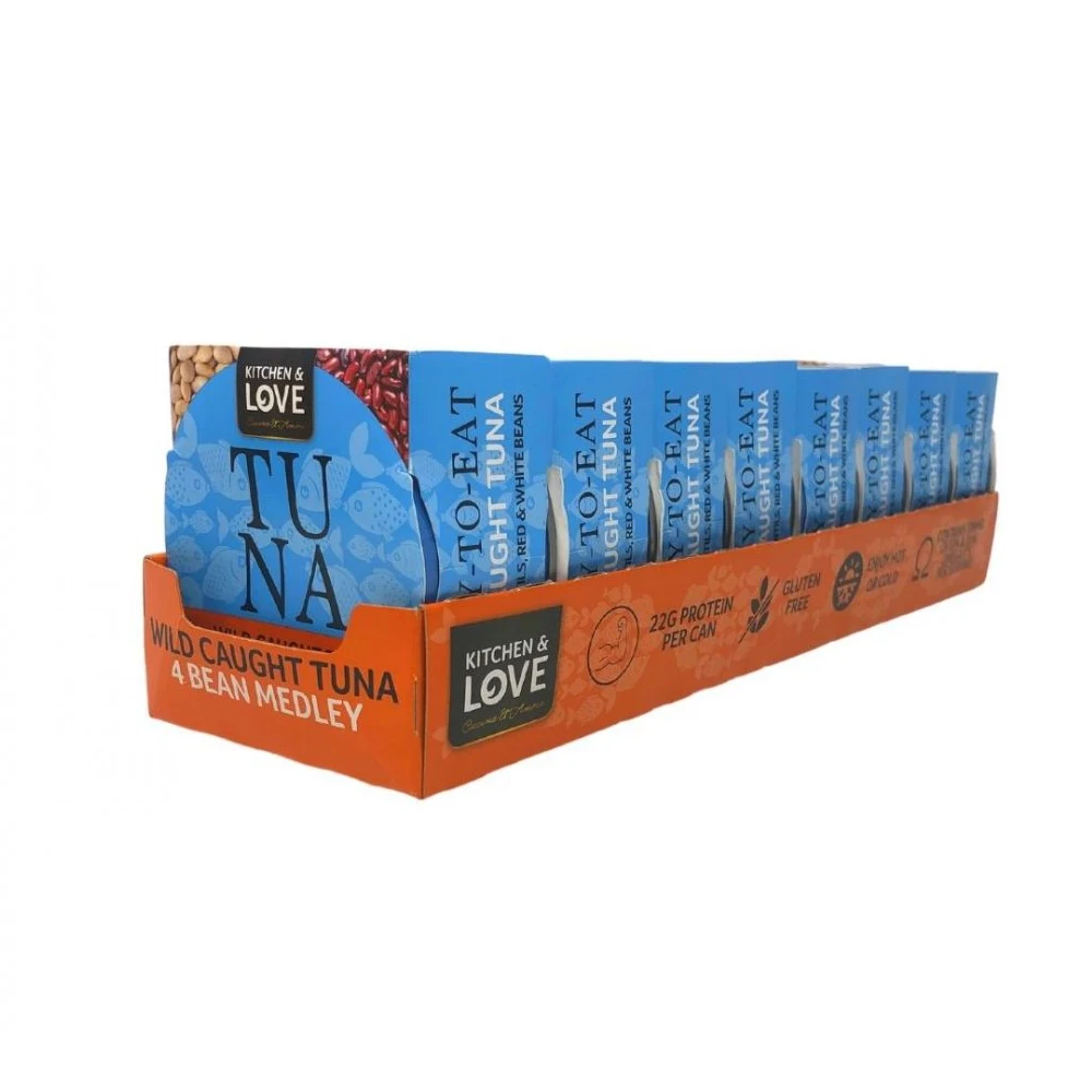 RTE Tuna Meal - 4 Bean Medley Ready To Eat  Food Source Of Protein Healthy Omega-3 Easy Open Lid
