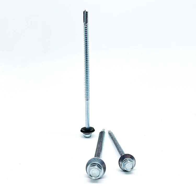 Metal Galvanized Hexagonal Hex Head stainless steel self drilling screw roofing screw tek tapping screw With Rubber Washer