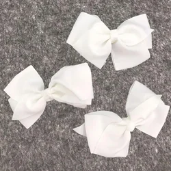 Hot selling 100% Polyester Grosgrain Ribbon White Hair Accessory Bow