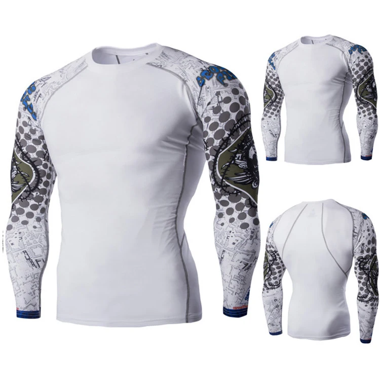 Wholesale Cheap Logo Design Sublimated Custom Rash Guard  OEM