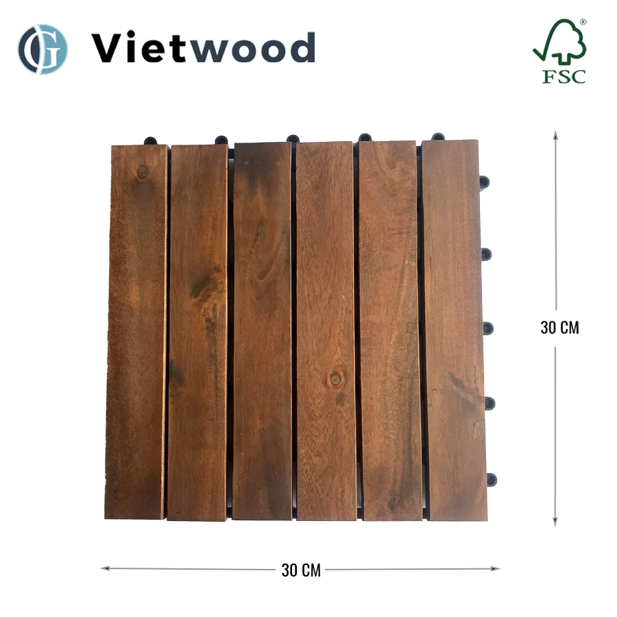 Cheap wood flooring Modern acacia wood decking tile for hardwood flooring / parquet flooring from Viet Nam