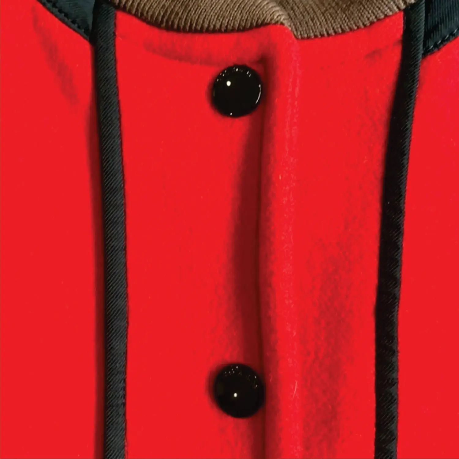 Пользовательский бейсбол Letterman логотип Varsity куртка черный кожаный рукав и красная шерсть с боковым карманом