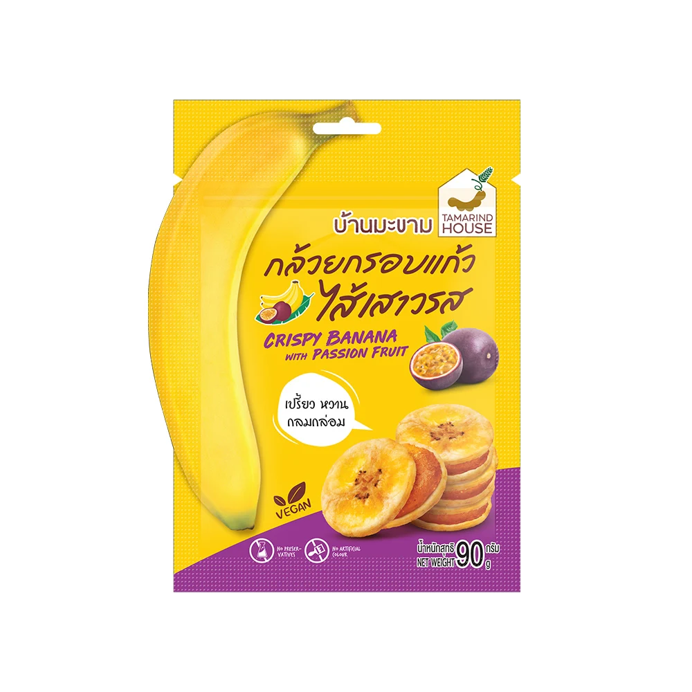 Хрустящие Фрукты банана, страсти, 90 г, фрукты из Таиланда