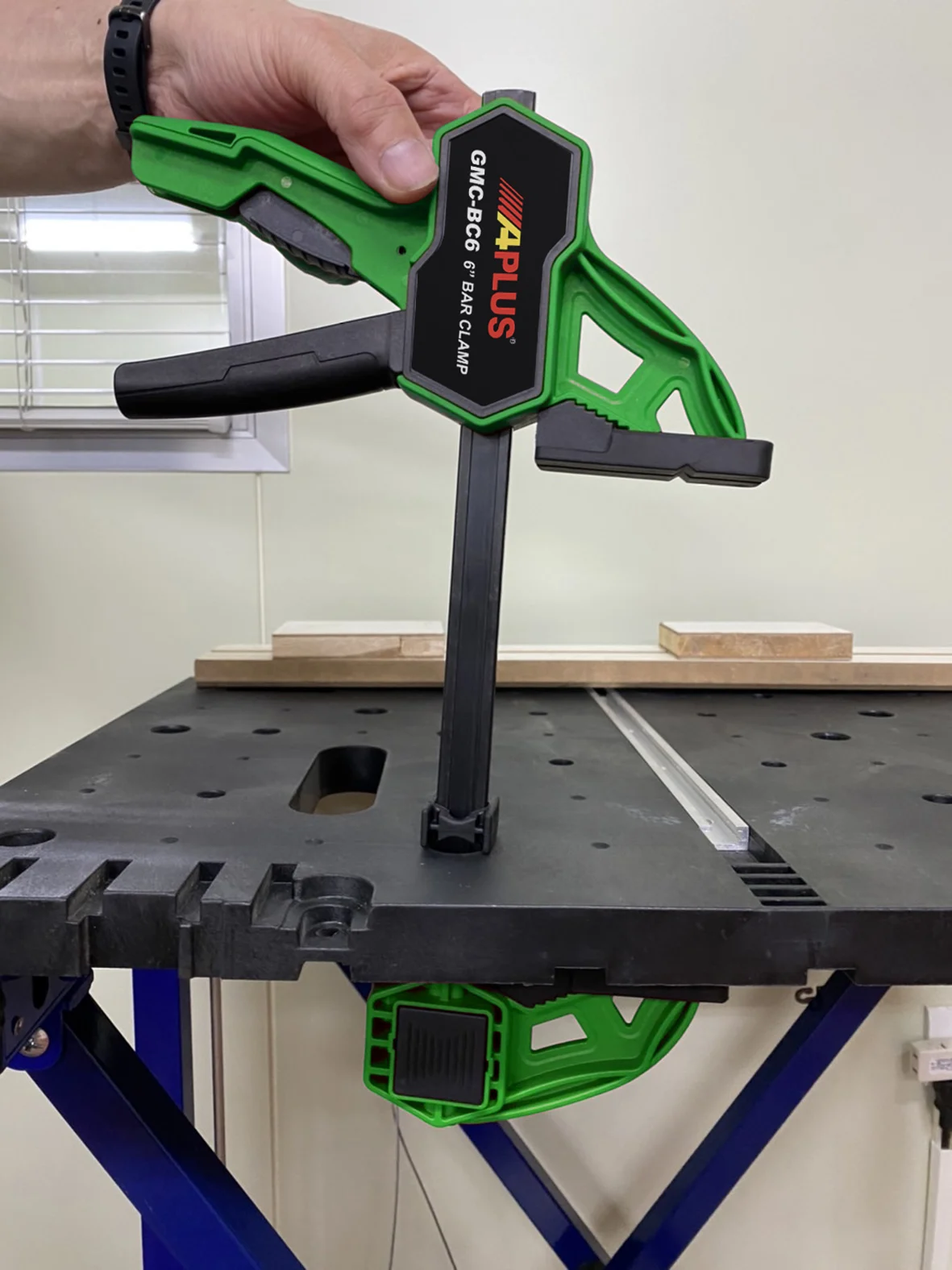 APLUS GMC-BC24 Bar clamp, Large trigger clamp  quick release handle, OPEN SIZE 24 inches