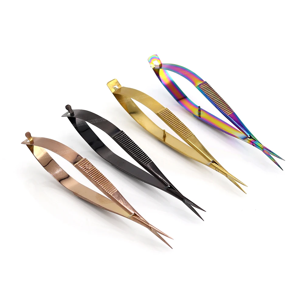 Новое поступление ручной работы из нержавеющей стали микро Пружинные ножницы для ресниц/ножницы наращивания ресниц