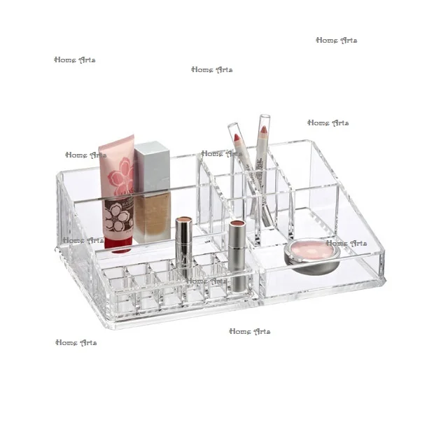 2 Tier Rectangle Shape Clear Acrylic Desk Organizer With Finest Quality Customized Size Desk Organizer For Sale