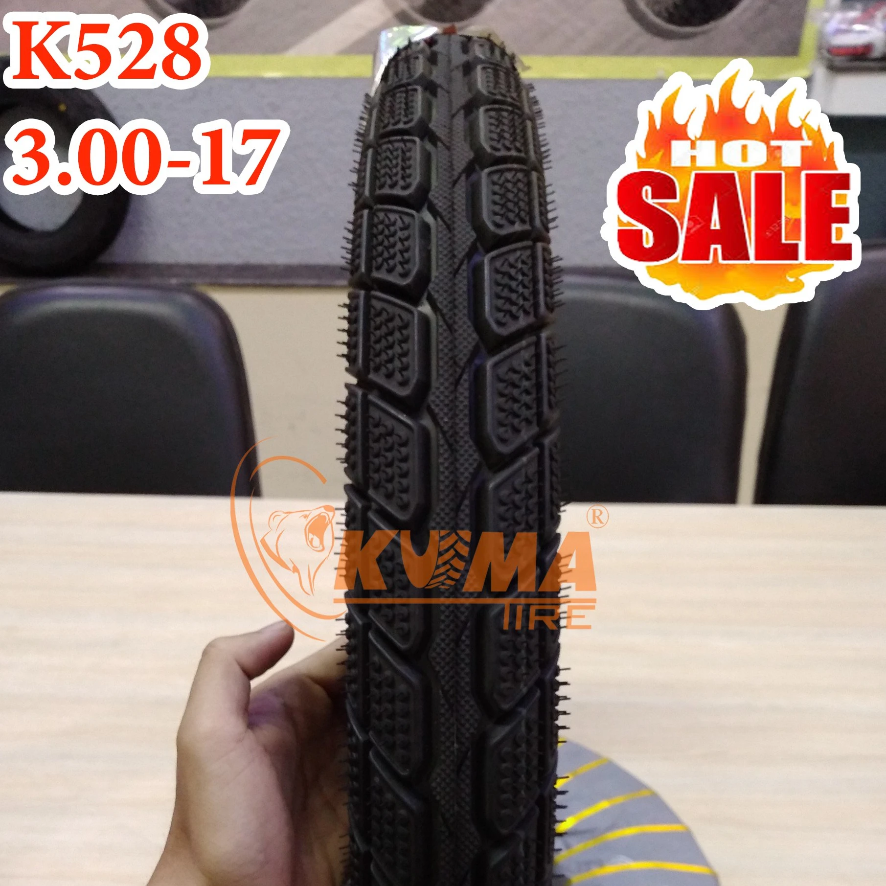 Motorcycle TIRE - 3.00-17 TT/TL - MADE IN VIETNAM