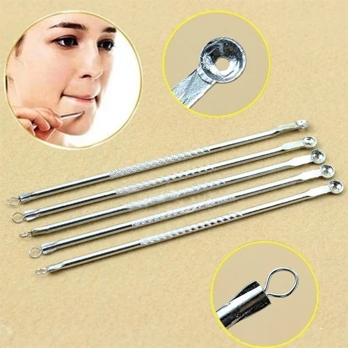 natural sustainable Blackhead Remover Kit Facial Beauty Equipment Customized Packaging Comfortable Handle Pimple Extractor