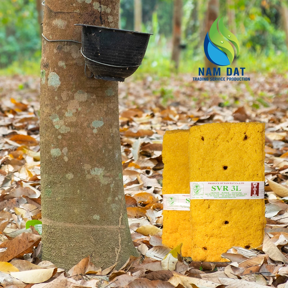 Nam Dat Brand Advanced Technology Vietnam Manufacturer Light Yellow Color Quality Raw Materials SVR 3L (TSR 3L) Natural Rubber