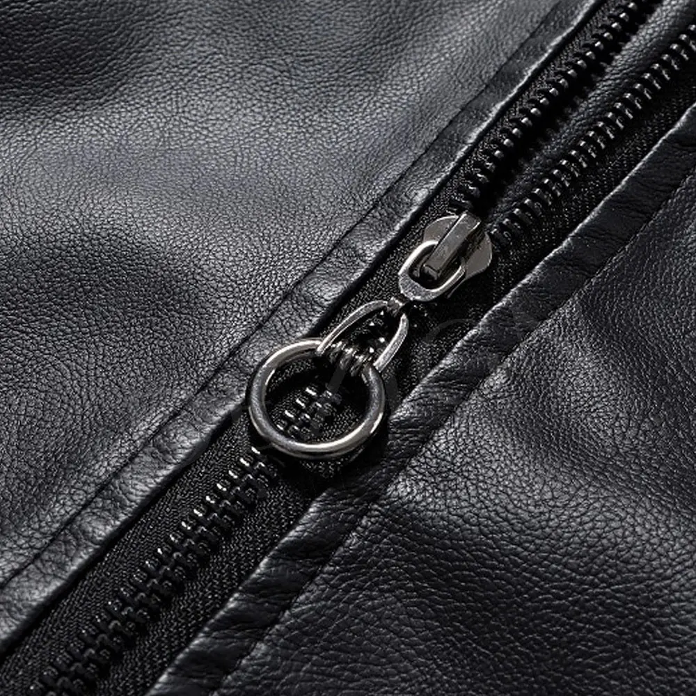  Новейший дизайн однотонная мужская кожаная куртка лучшее качество для продажи