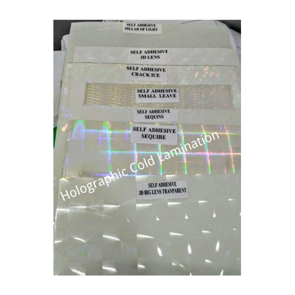 Various Patterns Transparent Holographic Films for Stickers