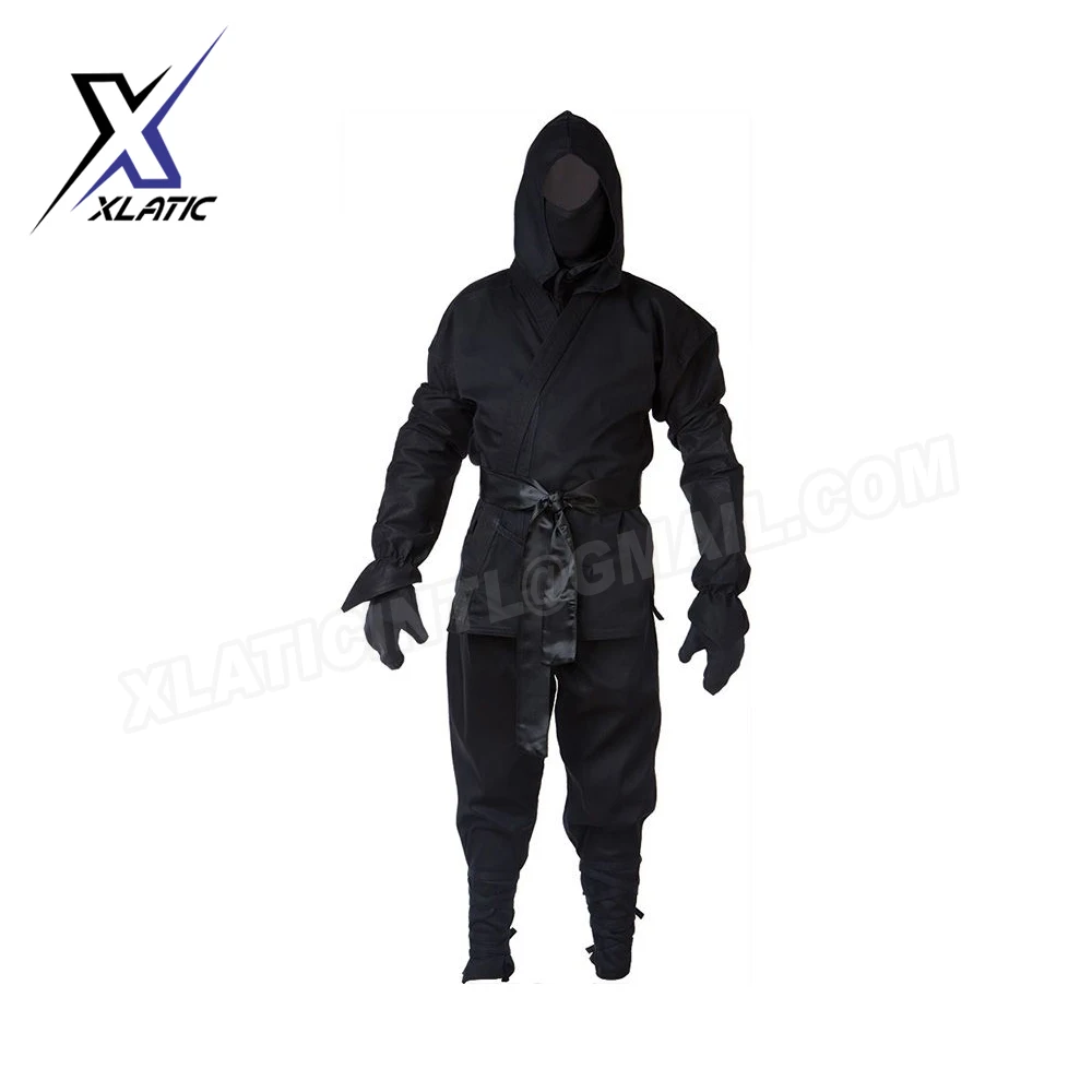 Durable Ninja Uniforms High Quality Martial Arts Custom Made white Ninja Suit for men kids adults all sizes
