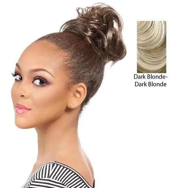 
Synthetic Hair Bun Extensions Chignon Hairpiece Style Instant Volum For Your Up-Do - Ponytail Sweetie Natural Curl,Dark Blonde 
