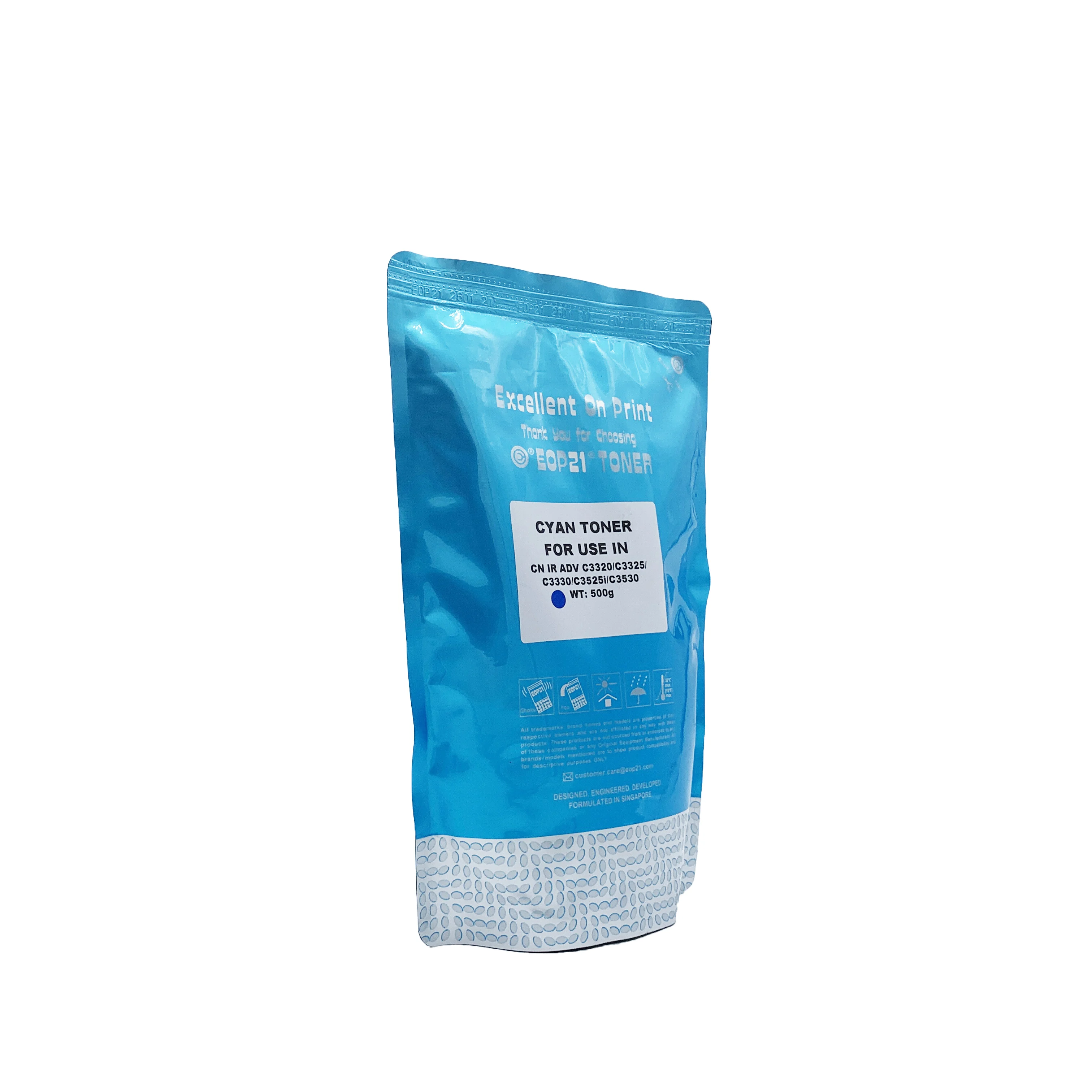 500G Cyan EOP21 Powder Toner Bag CANON IR Advance C3320/C3325/C3330/C3525i/C3530 Copier Printers Black Also Works Ricoh HP