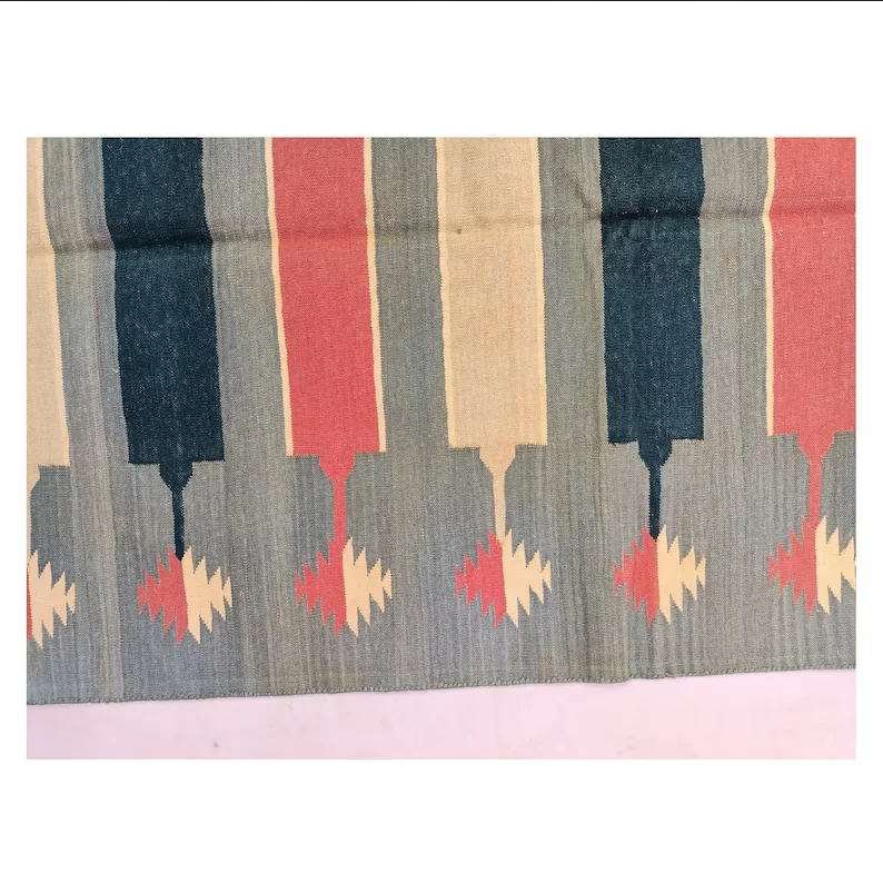 Indian Wholesale Handmade Textile Home Living Room Decorative 100% Natural Cotton Floor Carpet Kilim Throw Mats Beach Woven Rug