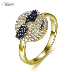 Face Earrings Trendy Full Rhinestone Zircon Stud 925 Sterling Silver Earrings Set Gift Ideas