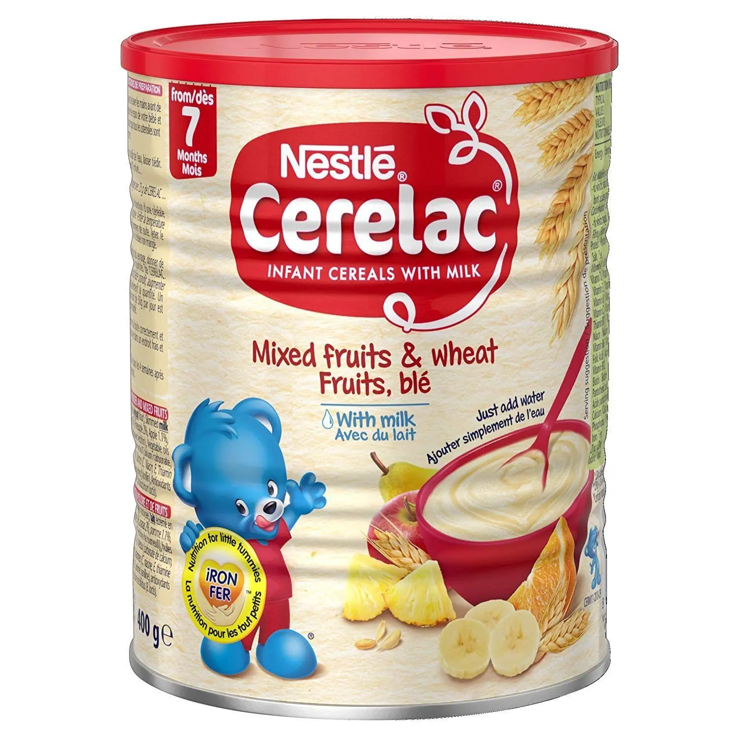 Nestle Cerelac, смешанные фрукты и пшеница с молоком