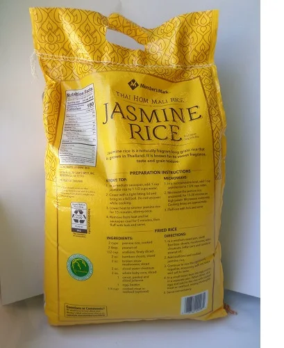 Natural and Pure Thai Long Grain JASMINE RICE 100% (92% PURITY)