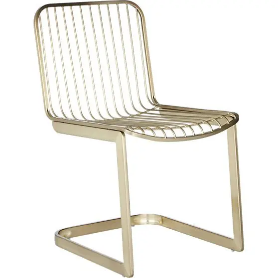 Современный проволочный стул для отдыха блестящая латунная отделка гальваническое покрытие тренд горячая Распродажа по оптовой цене из Индии