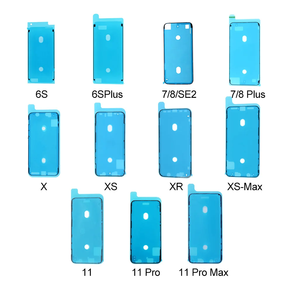 Водонепроницаемая наклейка для iPhone 12 11 Pro Max XS XR X 8 7 6S Plus SE2 ЖК-рамка клейкая лента оптовая