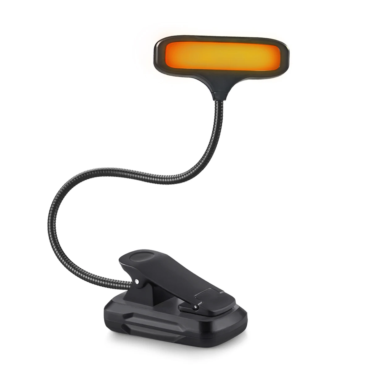 
Rechargeable Book Light 15 LED flexible gooseneck 9 brightness Clip on book Reading Light in Bed with warm and white lamp 