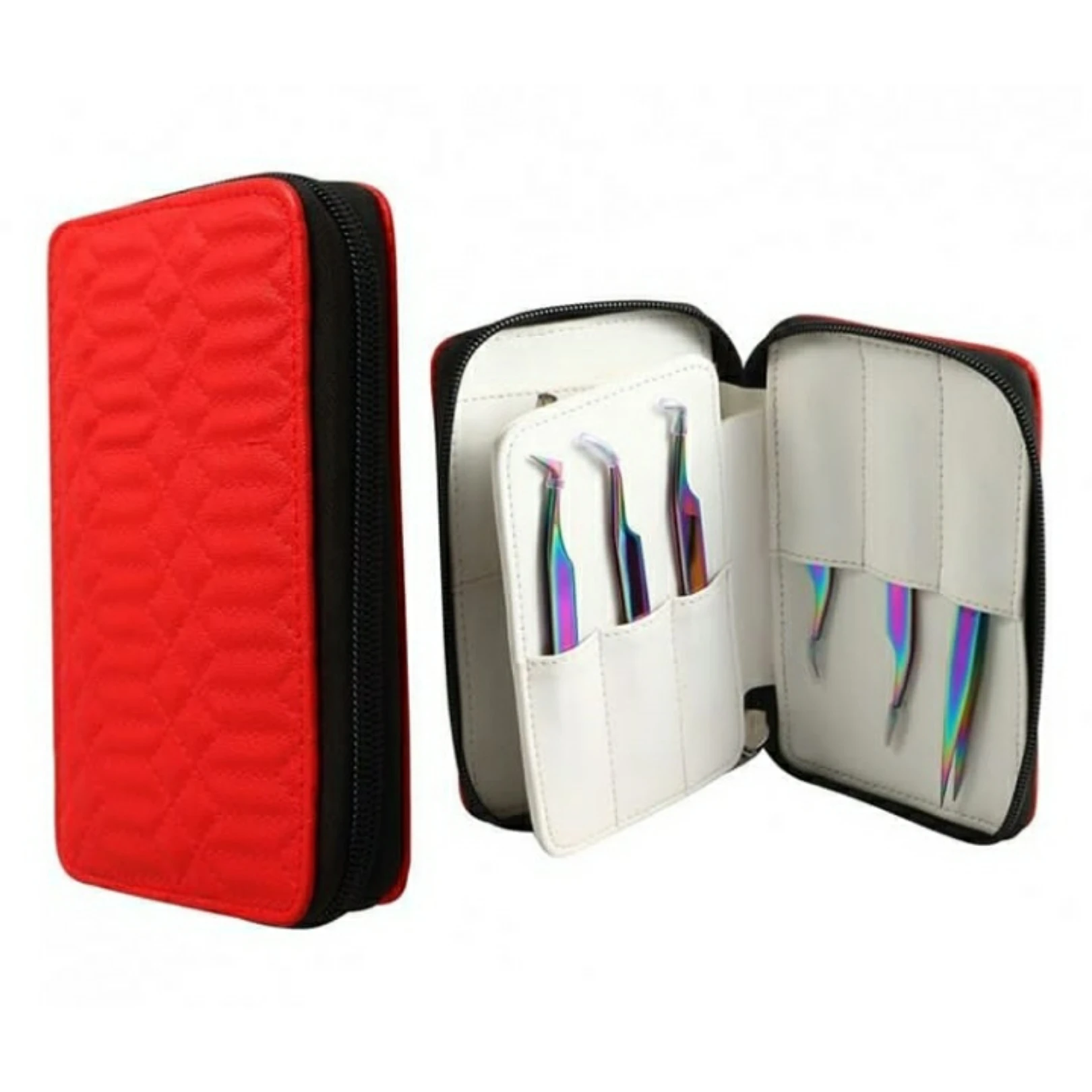 
Eye lash tweezers set in stainless steel available in customized colors 