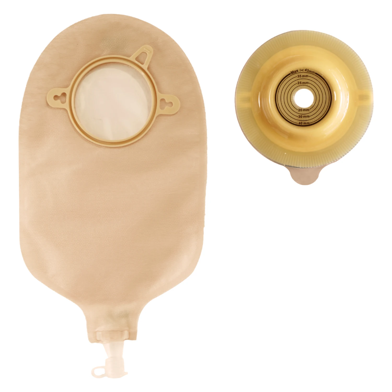 Medical Adhesives Two piece Drainable Urostomy Urine Ostomy Bag urostomy bag supplier