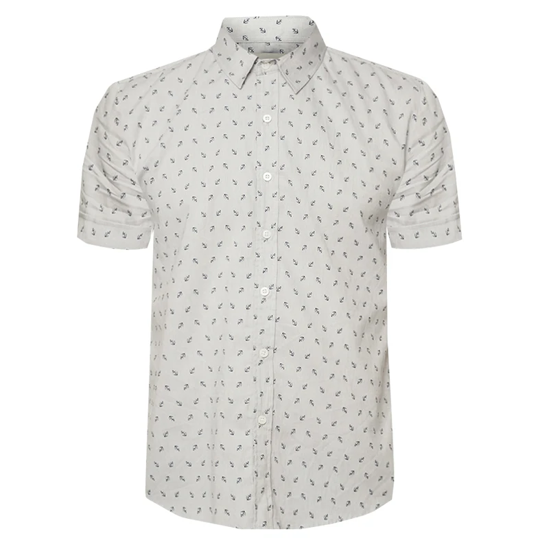 High-quality products 100% Polyester Crew Neck Printed Men White Shirt Customize Logos and Textures