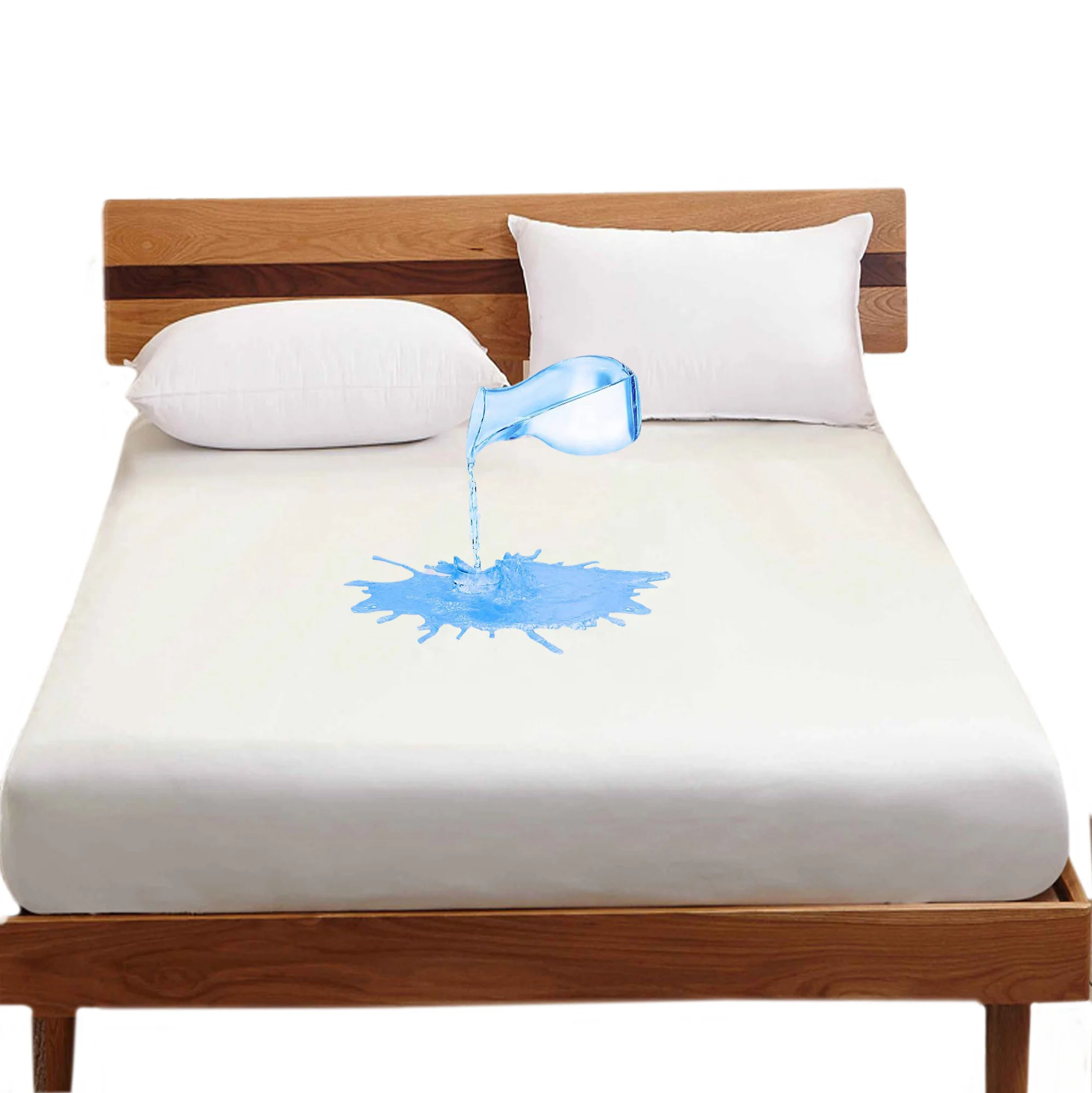 Waterproof Mattress Protector King/Queen Size Jersey Fittted Bed Sheets with Elastic Band