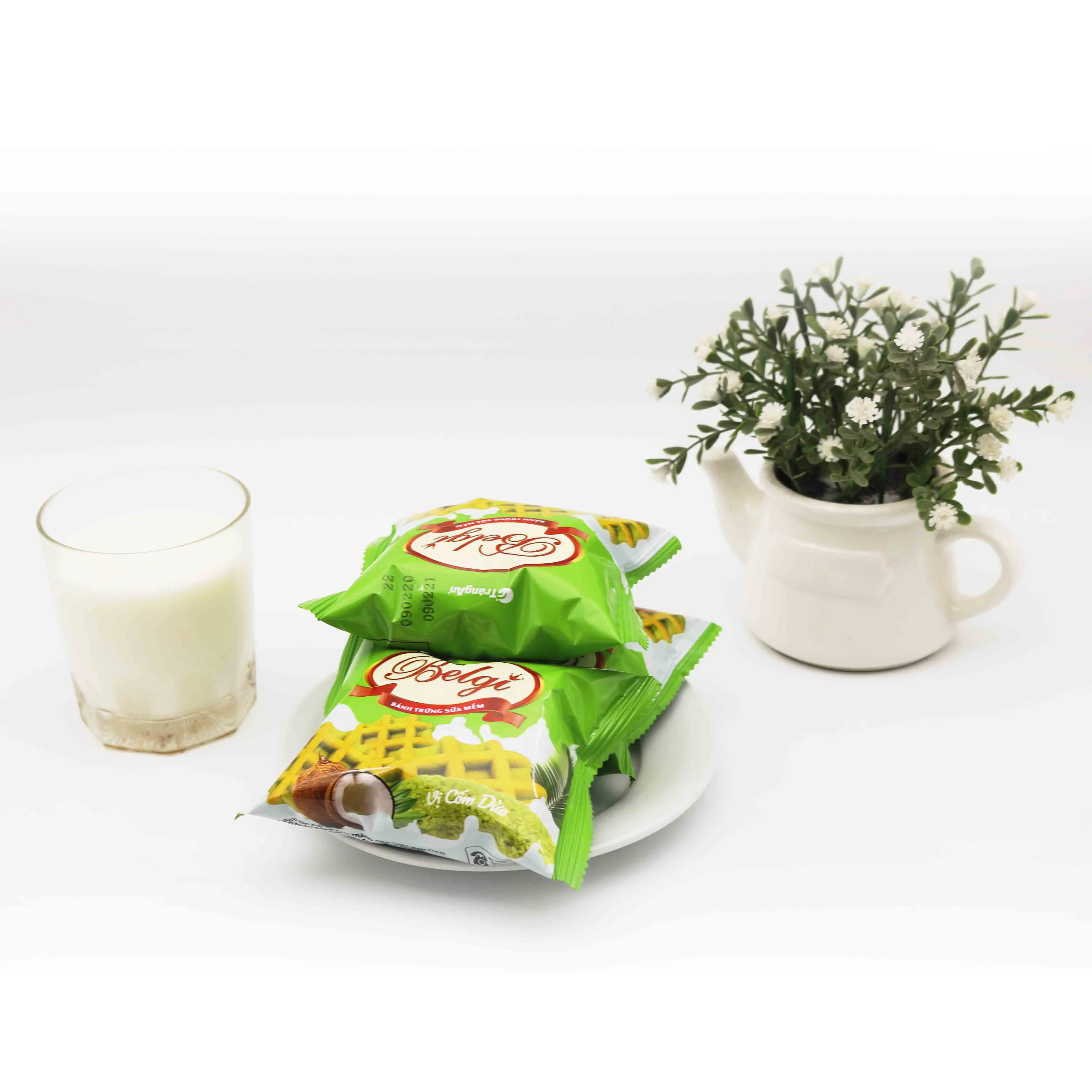 Вафли мягкая круглая Кокосовая коробка для молодого риса Вьетнам