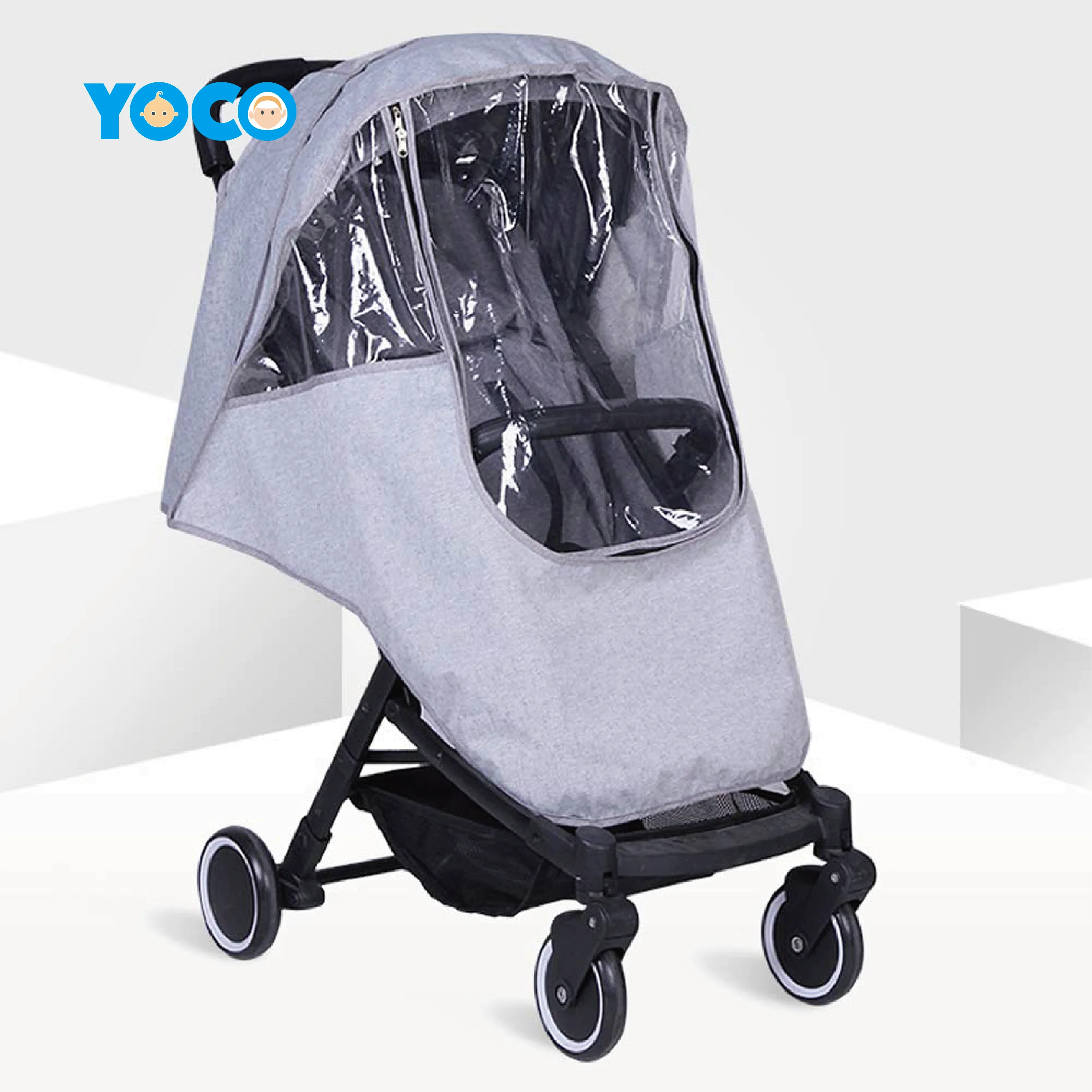 Durable Stroller Rain Cover Universal size for Baby Travel Weather Shield Windproof Waterproof Protect from Dust Snow