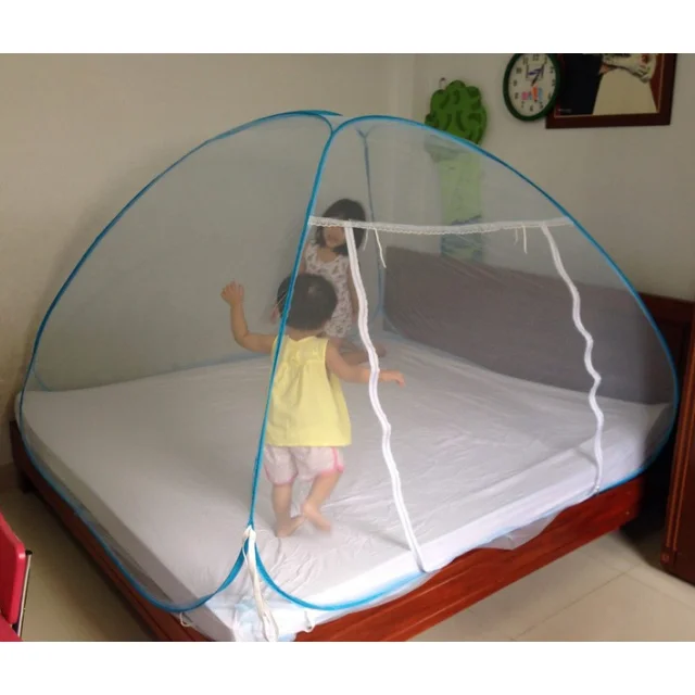 Pop up mosquito net Foldable mosquito net full size full color bed mosquito net all ages can use