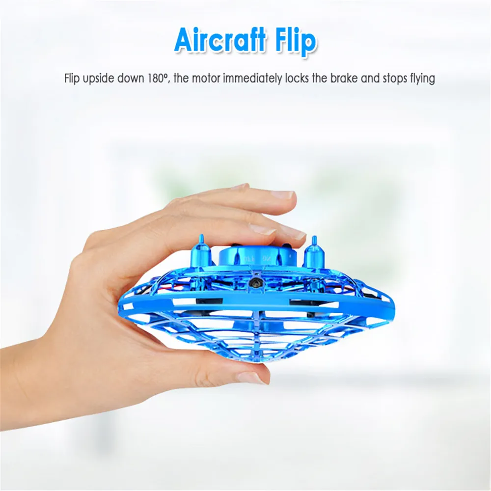 Kids Christmas Birthday Gifts Magic Hand Flying UFO Drone LED Electric Toys Electronic Toy Mini Induction Drone UFO
