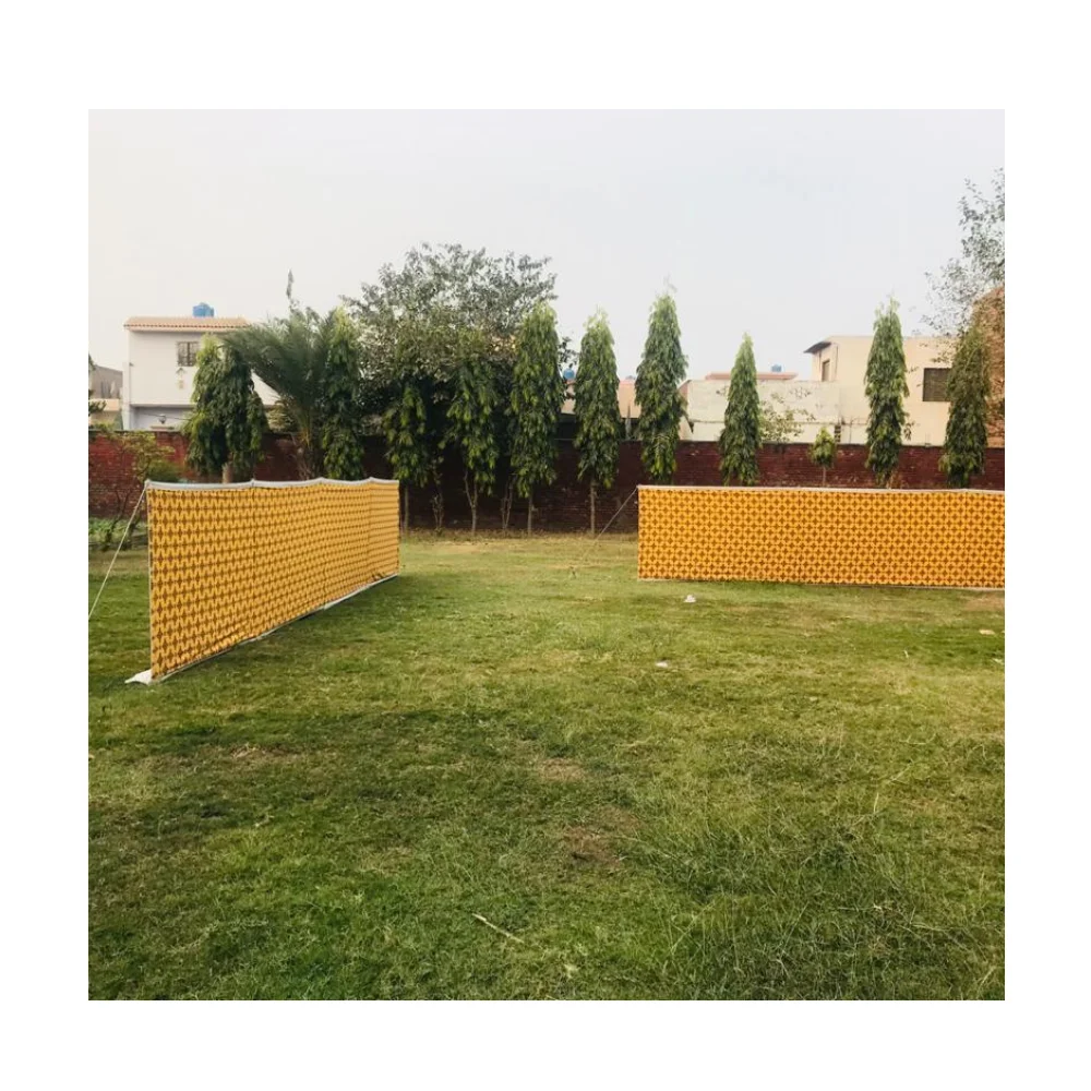 Windbreak 100% Cotton Canvas with Steel Poles Camping Tent Windbreak Sidewall Double Layer Customize Sidewalls