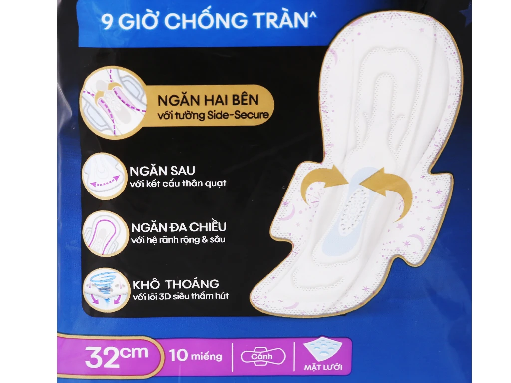 Napkin diaper for night dry with wing