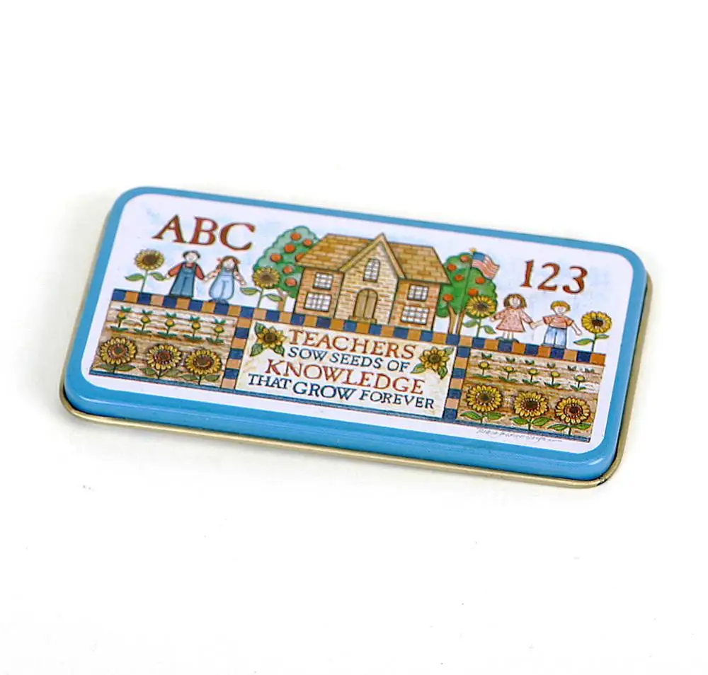 
magnet metal tin for food grade for kitchen decoration toys stationery custom design offset printing 