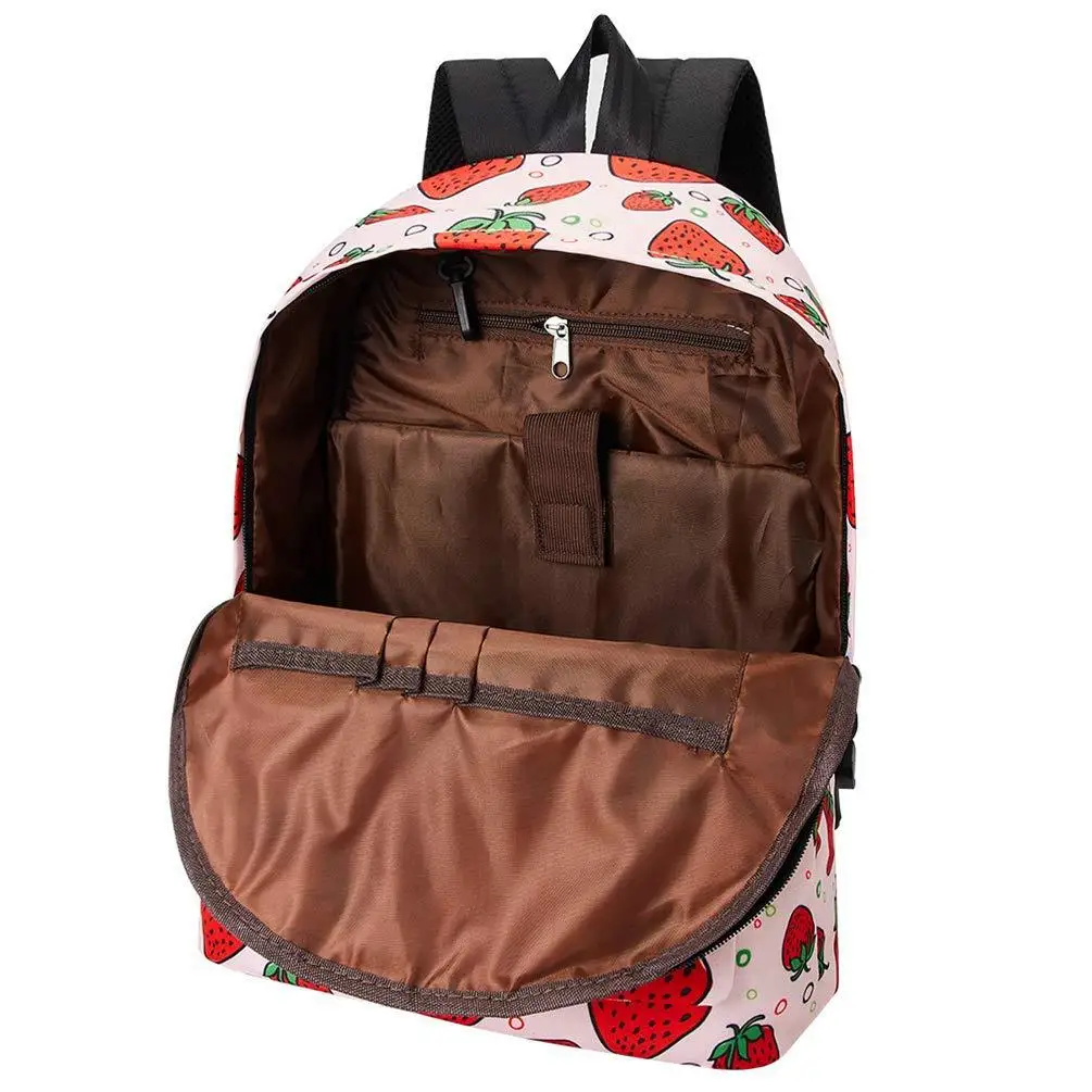 Strawberry school backpack school backpack girl school bag backpack