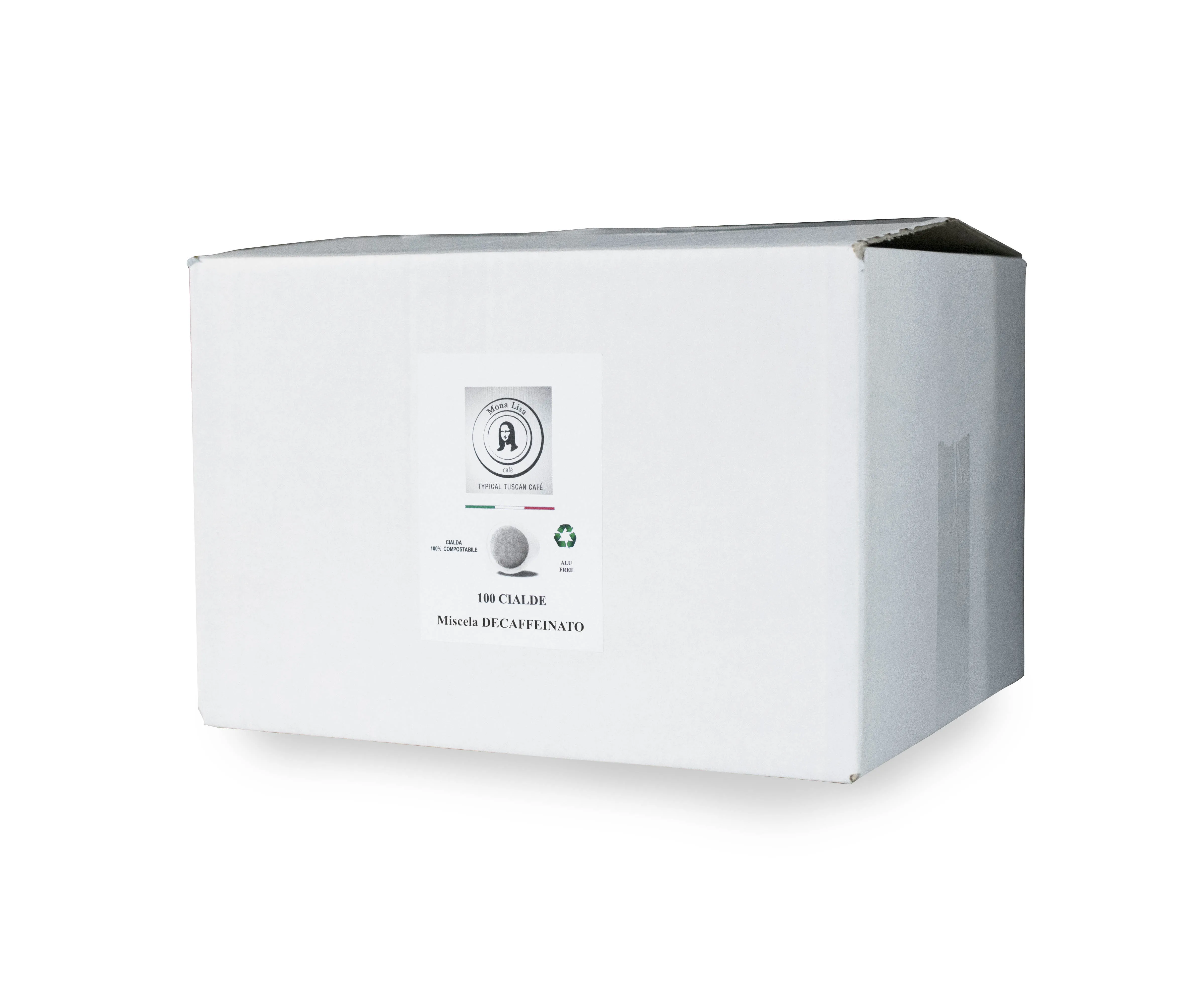 Premium Quality Italian 100% Arabica 100 Decaffeinated Coffee Pods for espresso machines