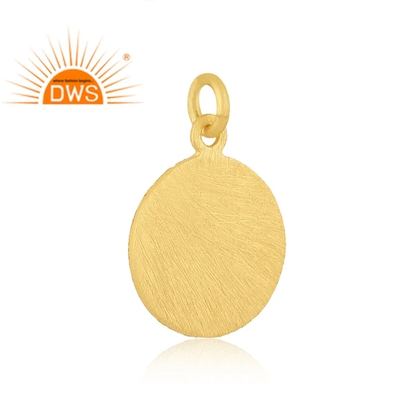 925 Sterling Silver 18k Gold plated Handmade Pendant For Women  Silver Jewelry Manufacturer