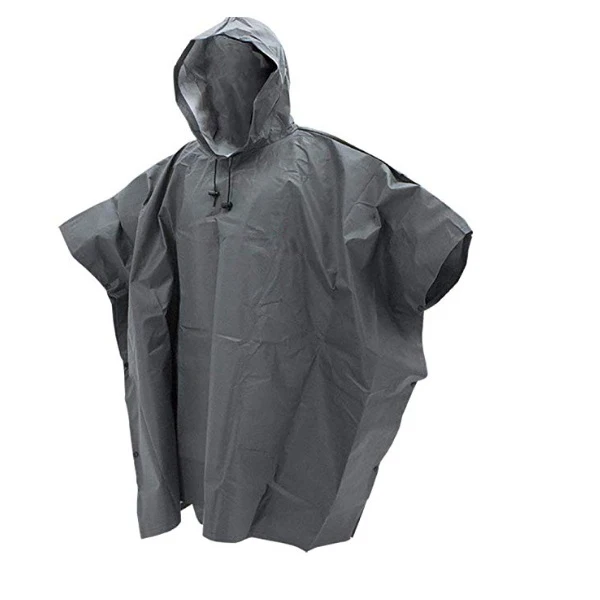 Camouflage Heavy-Duty Waterproof Rain Jacket Long Nylon and Polyester Poncho Coats for Outdoor Security OEM Available